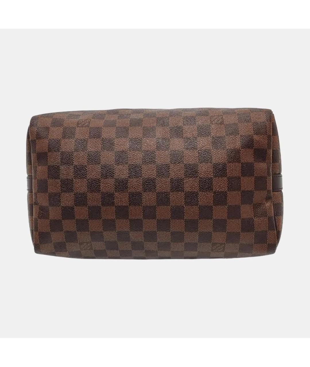 LOUIS VUITTON Коричневая кожаная сумка с короткими ручками, фото 5