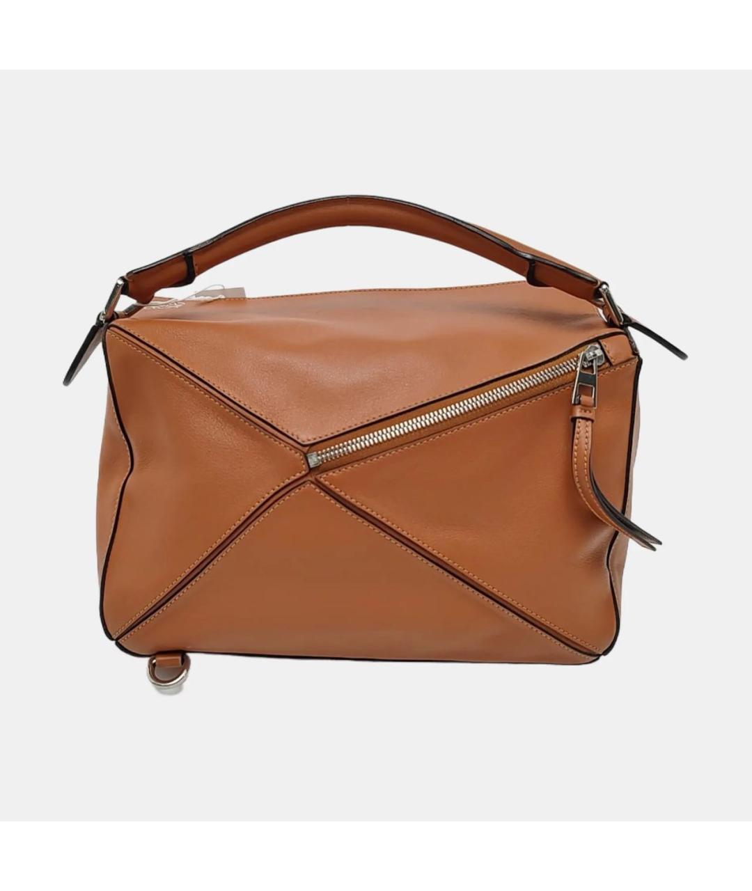 LOEWE Коричневая кожаная сумка через плечо, фото 4