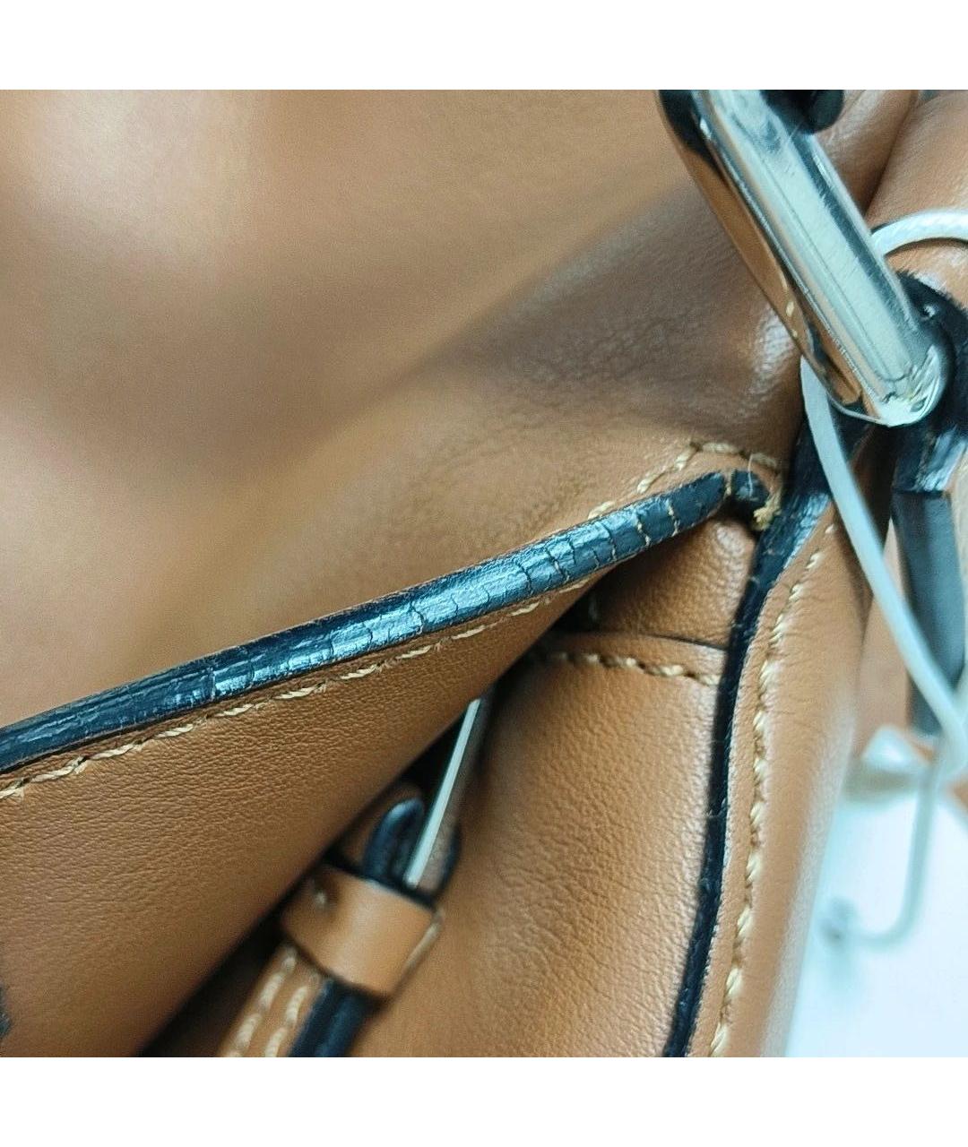 LOEWE Коричневая кожаная сумка через плечо, фото 7