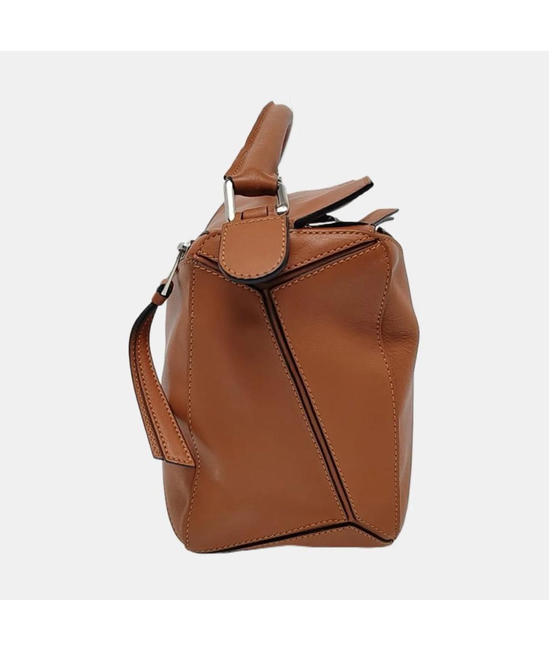 LOEWE Коричневая кожаная сумка через плечо, фото 3