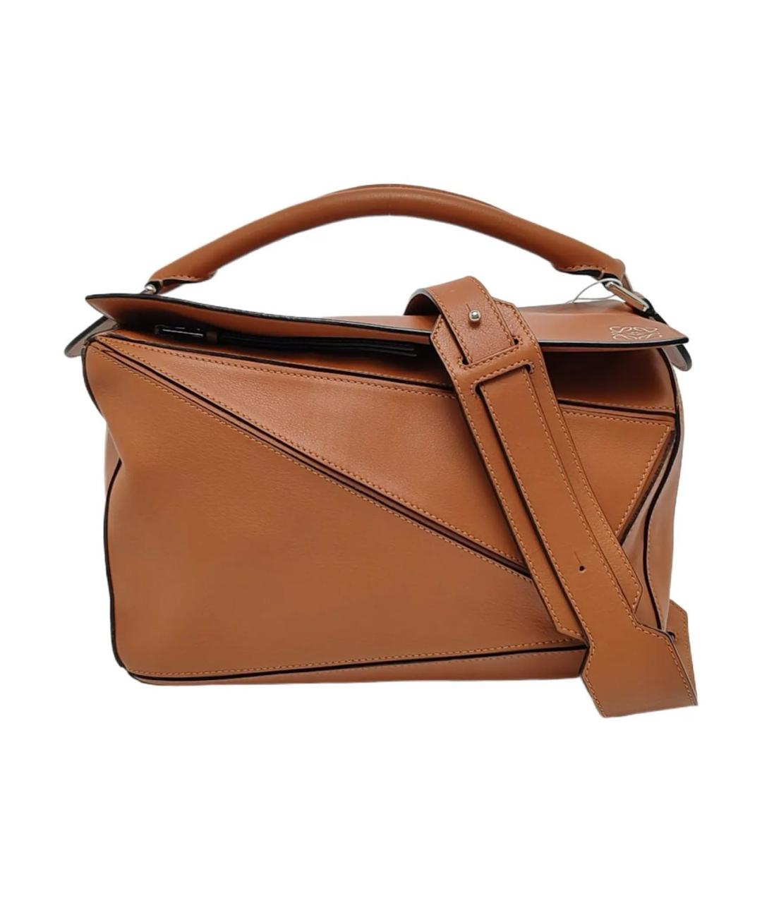 LOEWE Коричневая кожаная сумка через плечо, фото 1