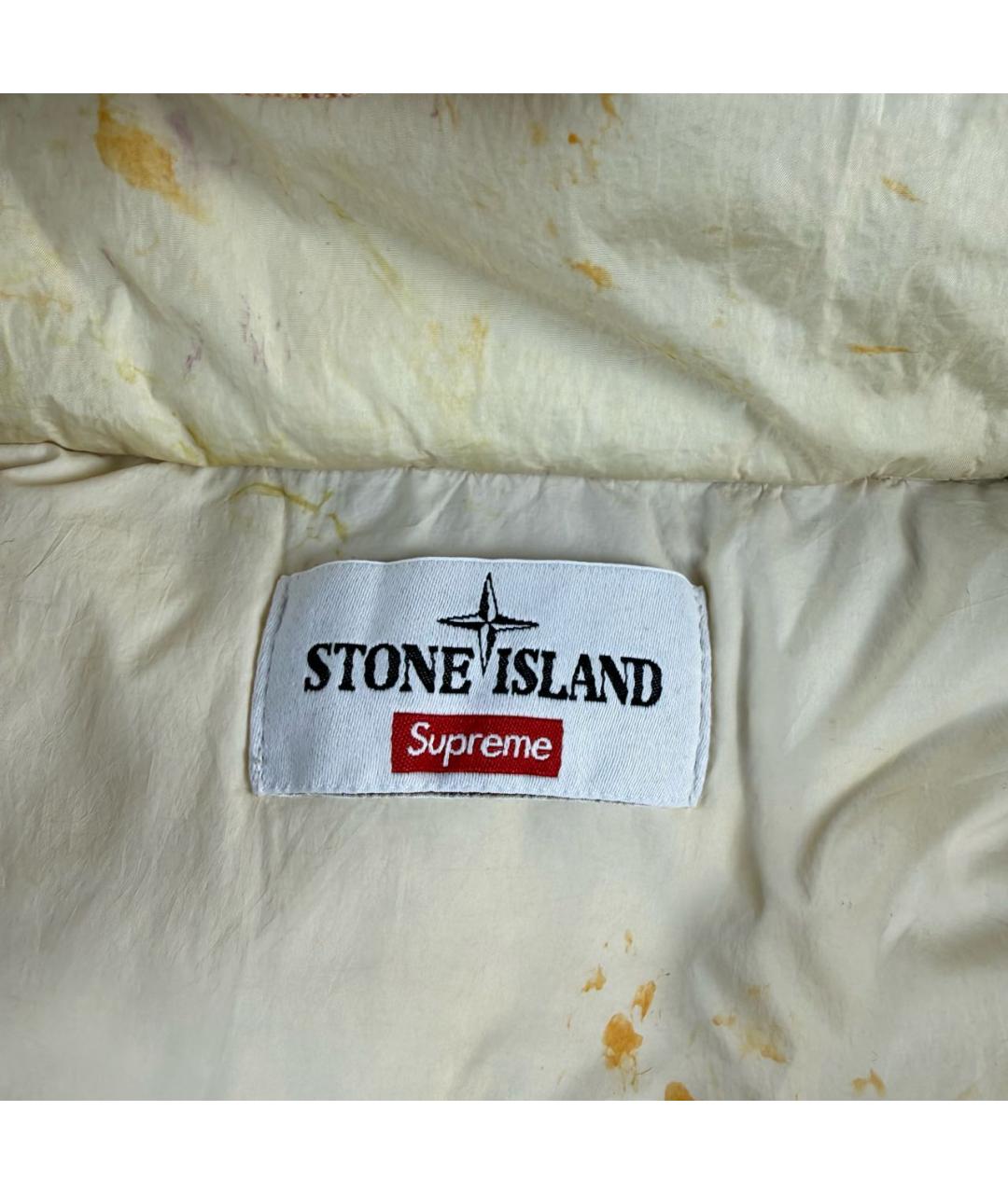 STONE ISLAND Оранжевый хлопковый пуховик, фото 3