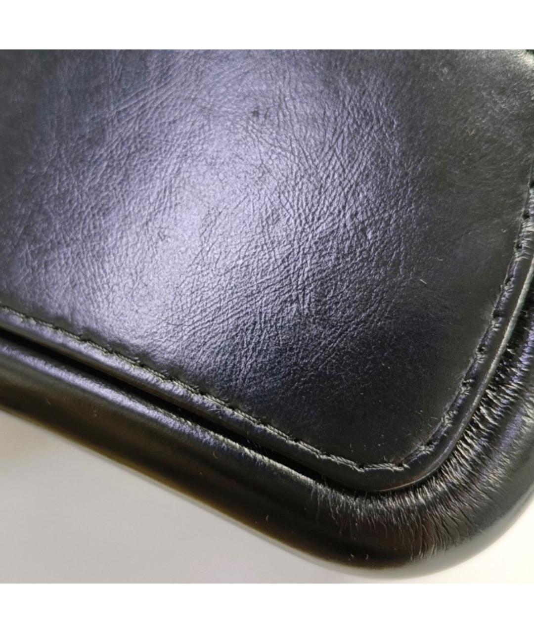 CHANEL Черная кожаная сумка через плечо, фото 8