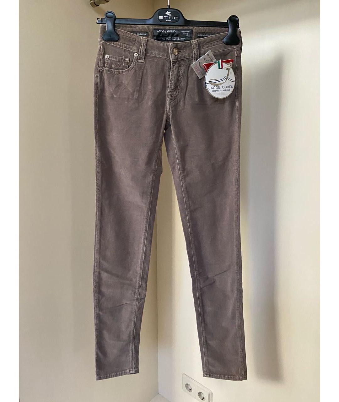 JACOB COHEN Бежевые хлопко-эластановые джинсы слим, фото 9