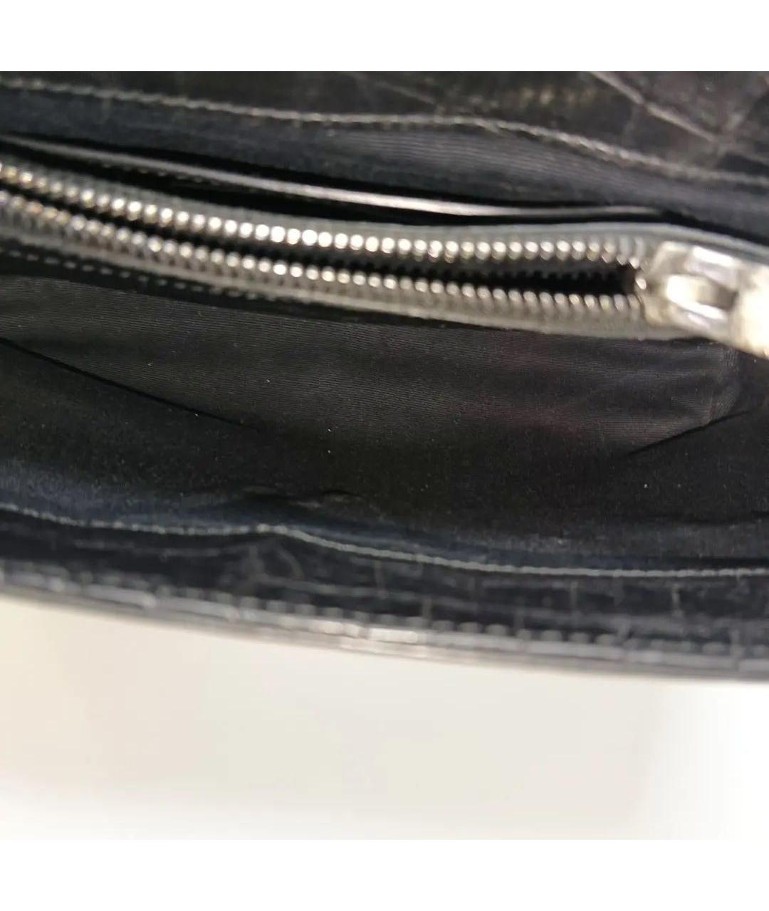 SAINT LAURENT Черная кожаная сумка через плечо, фото 4