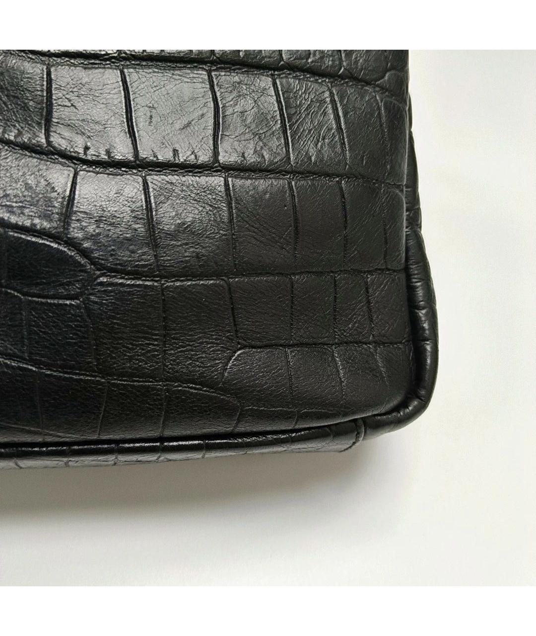 SAINT LAURENT Черная кожаная сумка через плечо, фото 6