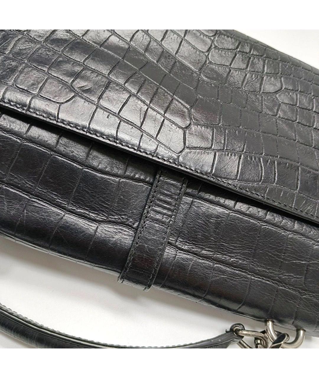 SAINT LAURENT Черная кожаная сумка через плечо, фото 7