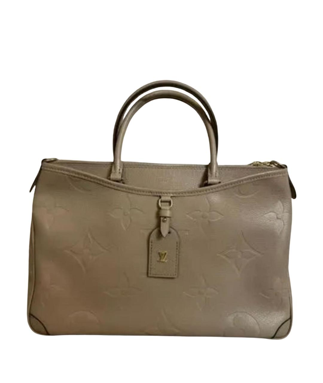 LOUIS VUITTON Бежевая кожаная сумка с короткими ручками, фото 1