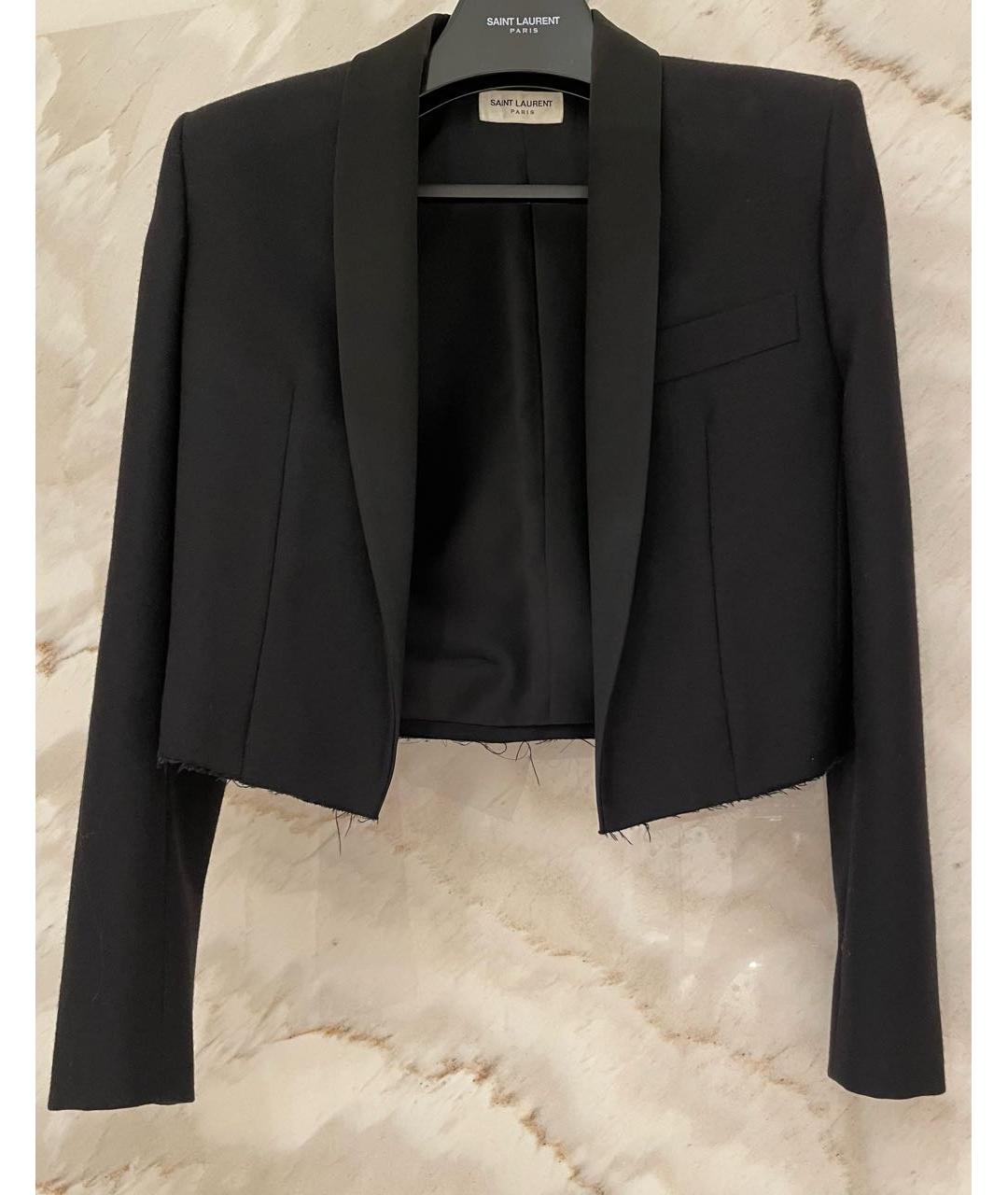 SAINT LAURENT Черный жакет/пиджак, фото 4
