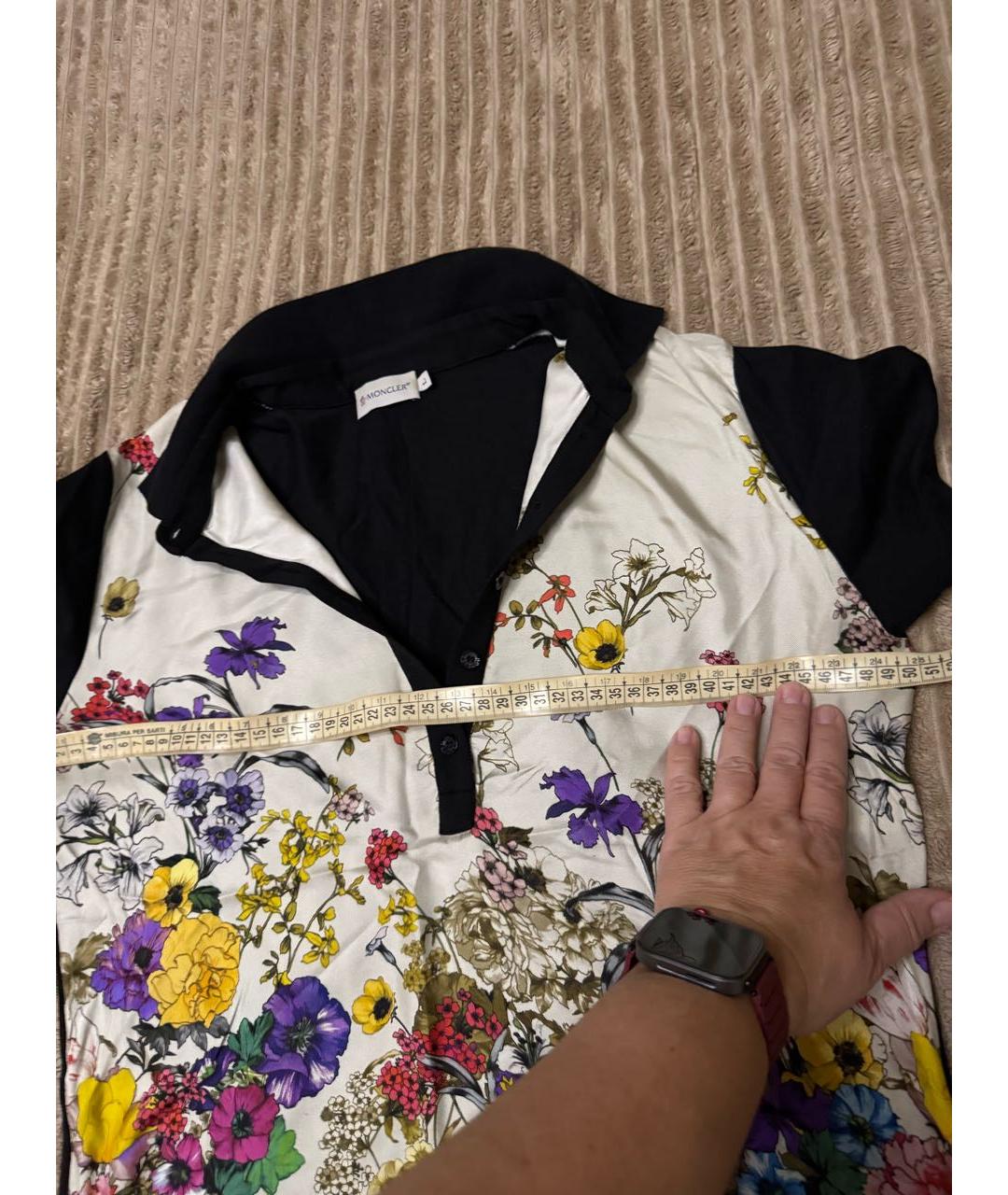 MONCLER Мульти шелковая футболка, фото 6