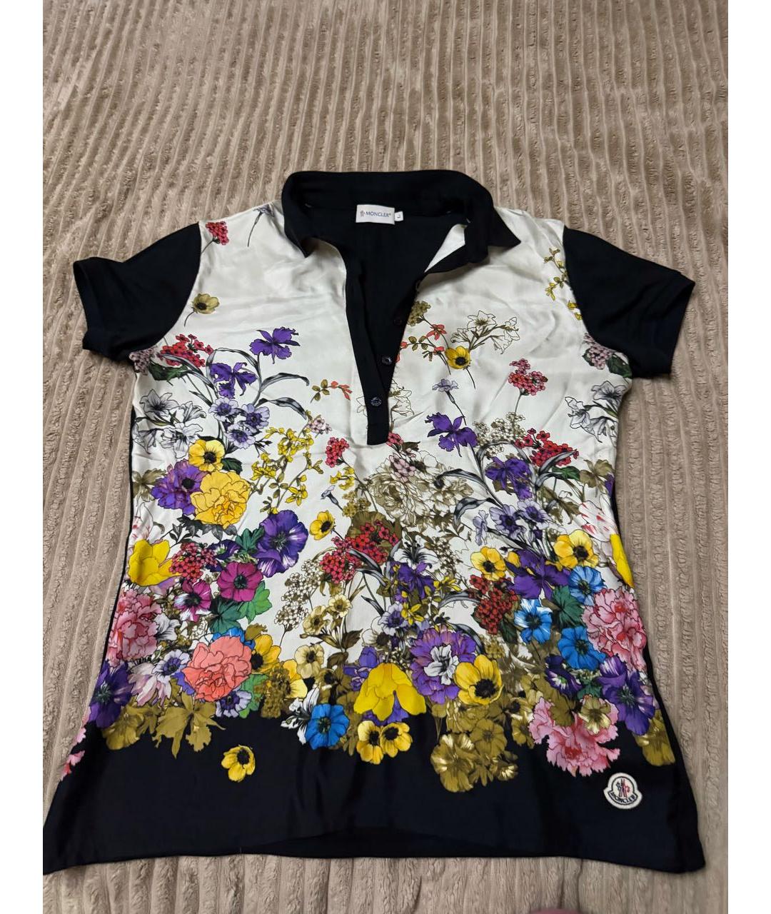 MONCLER Мульти шелковая футболка, фото 8