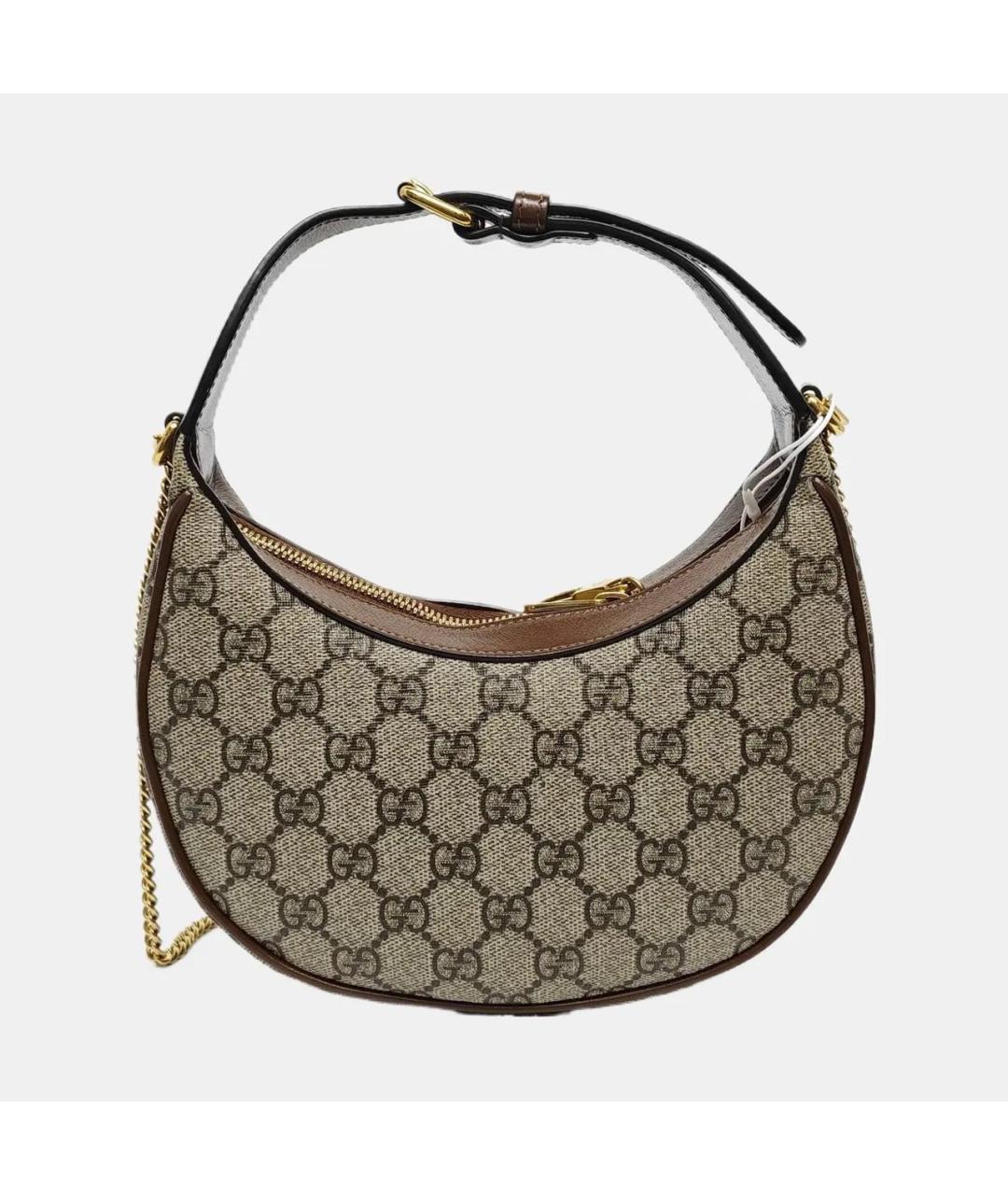 GUCCI Коричневая кожаная сумка с короткими ручками, фото 4