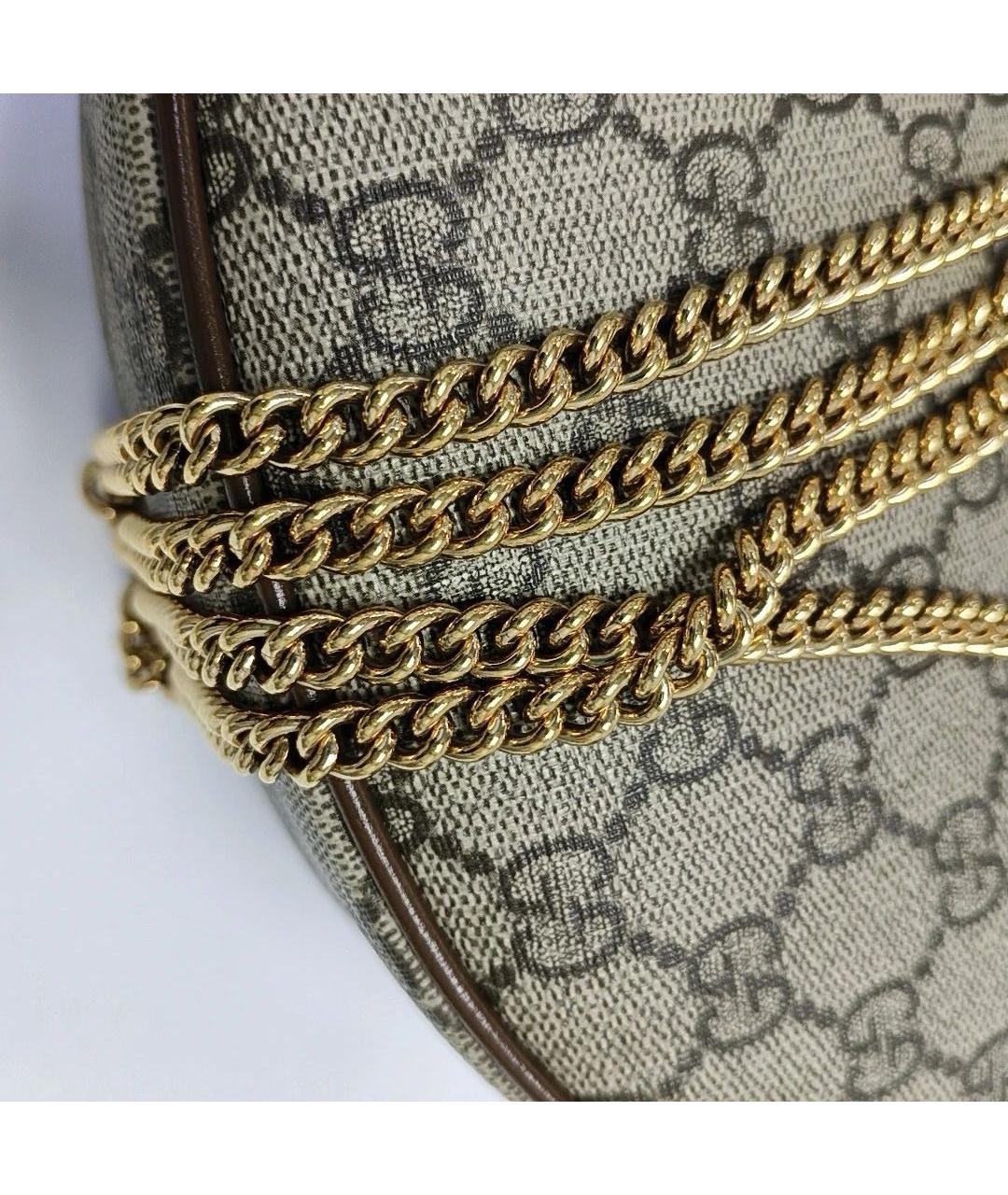 GUCCI Коричневая кожаная сумка с короткими ручками, фото 7