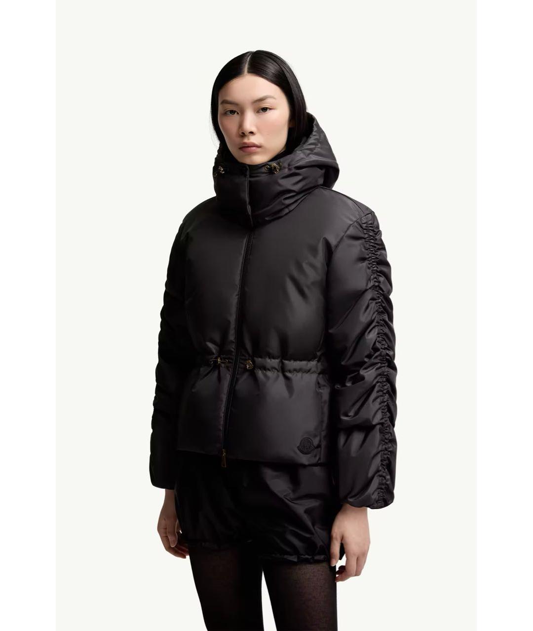 MONCLER Черная полиэстеровая куртка, фото 2