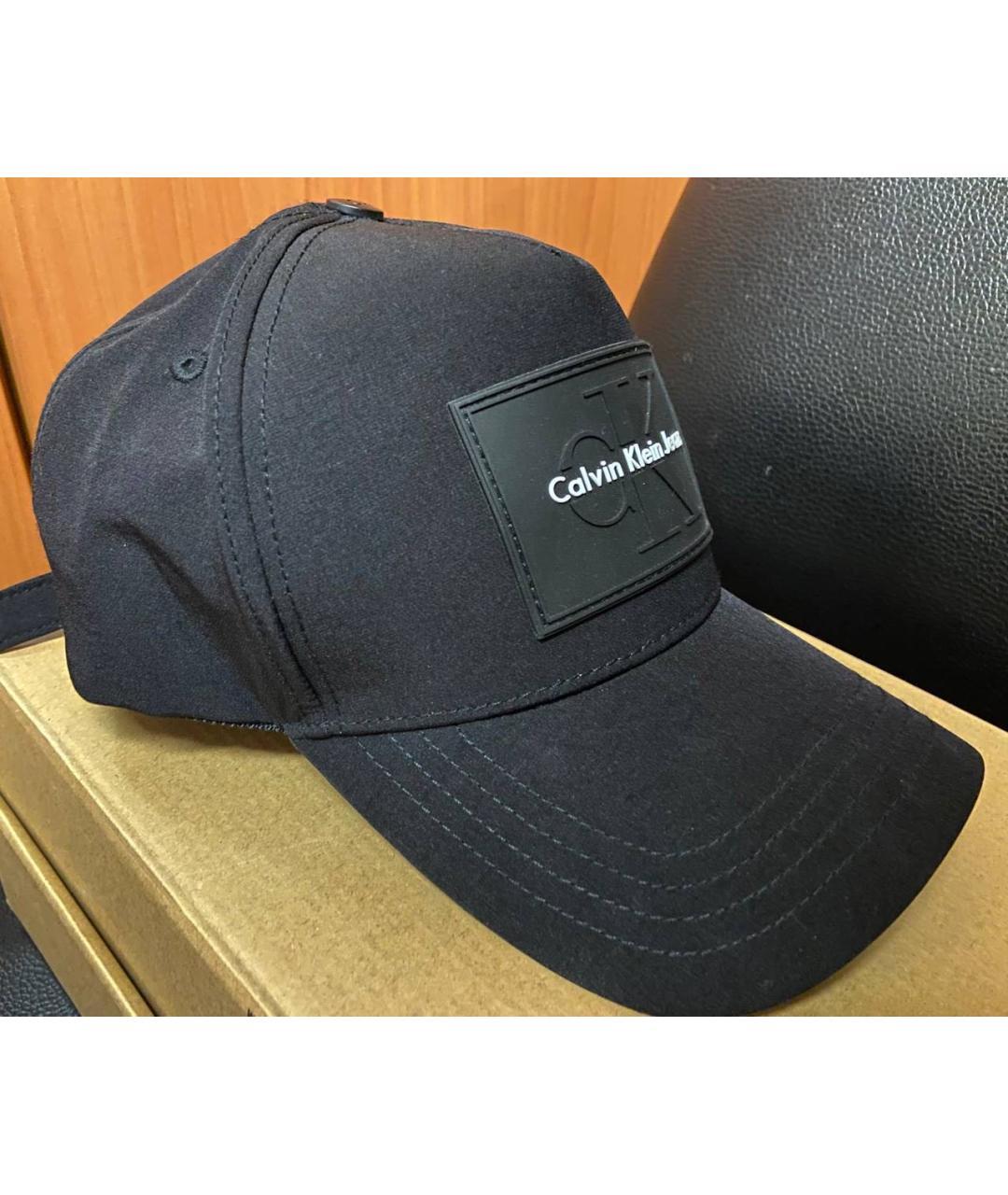 CALVIN KLEIN JEANS Черная хлопковая кепка, фото 2