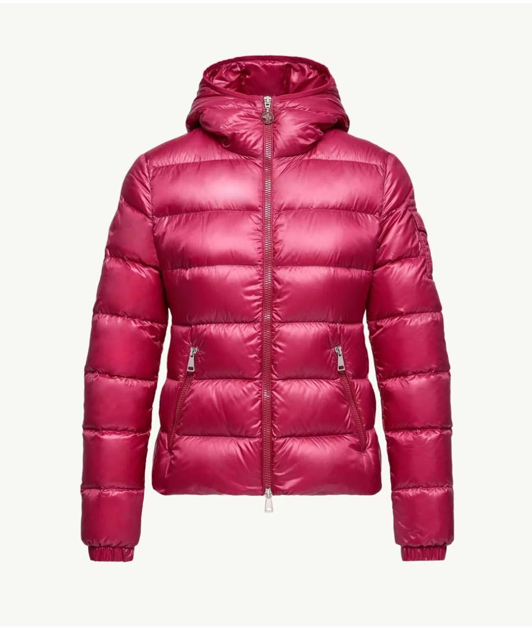 MONCLER Красный полиамидовый пуховик, фото 6