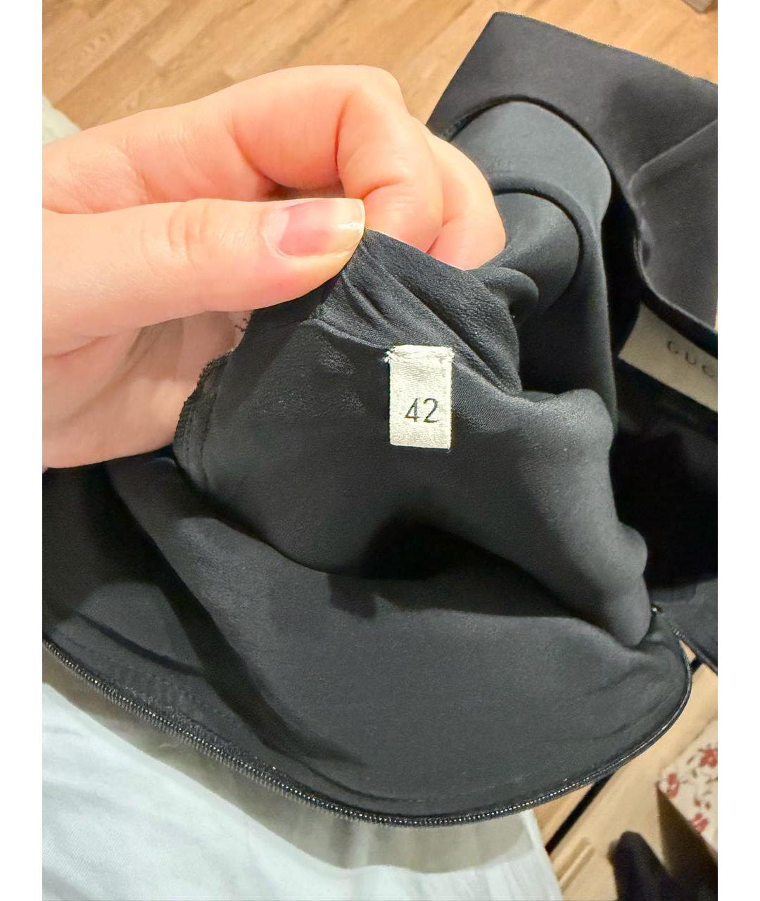 GUCCI Черное шерстяное повседневное платье, фото 5