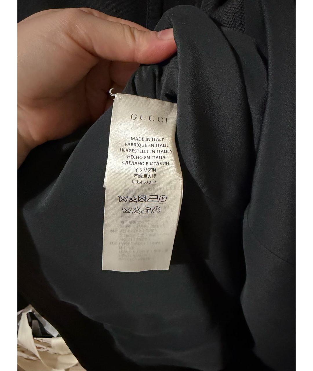 GUCCI Черное шерстяное повседневное платье, фото 4