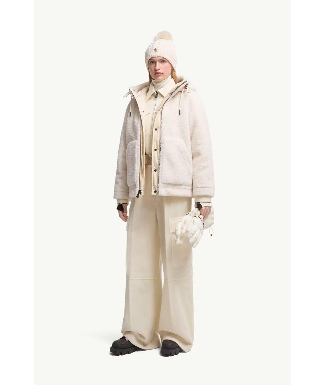 MONCLER Белый пуховик, фото 6