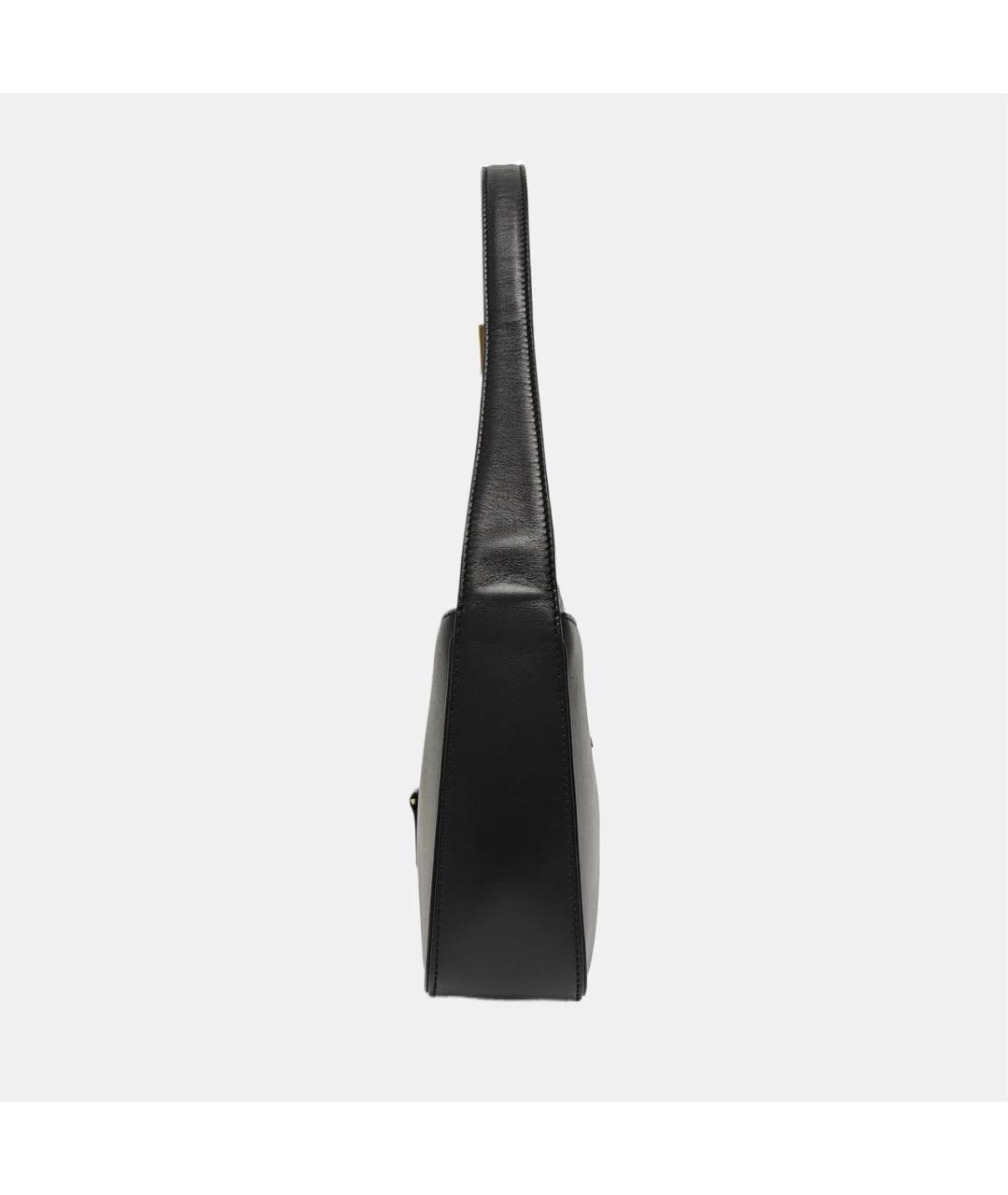 SAINT LAURENT Черная кожаная сумка с короткими ручками, фото 2