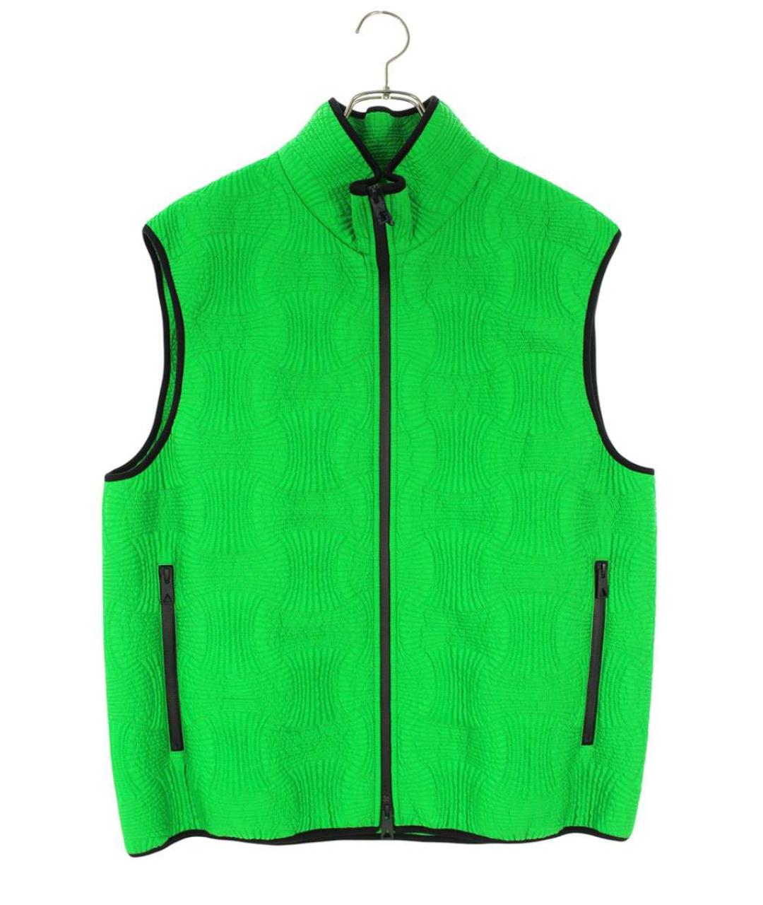 BOTTEGA VENETA Зеленый атласный жилет, фото 4