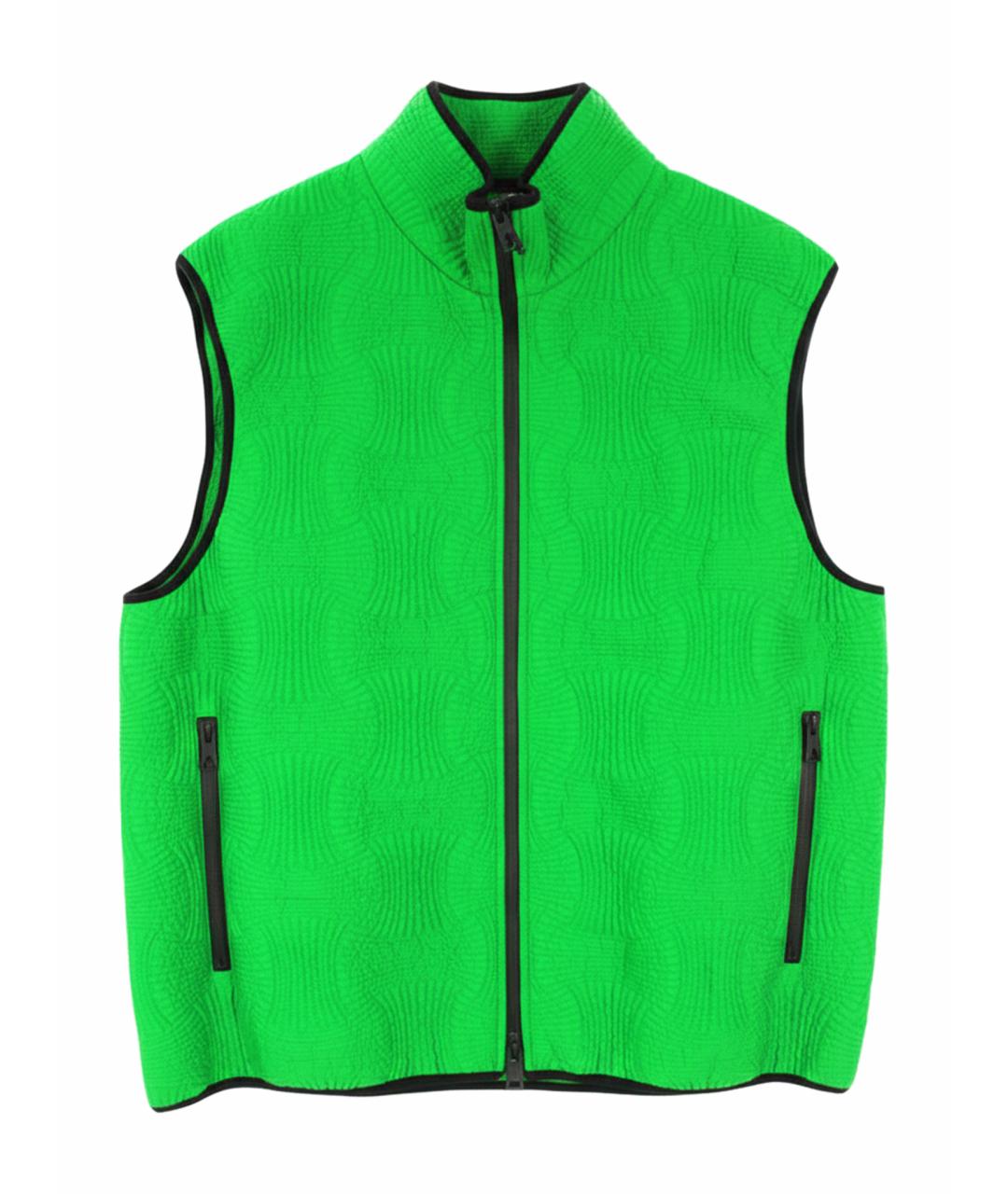 BOTTEGA VENETA Зеленый атласный жилет, фото 1