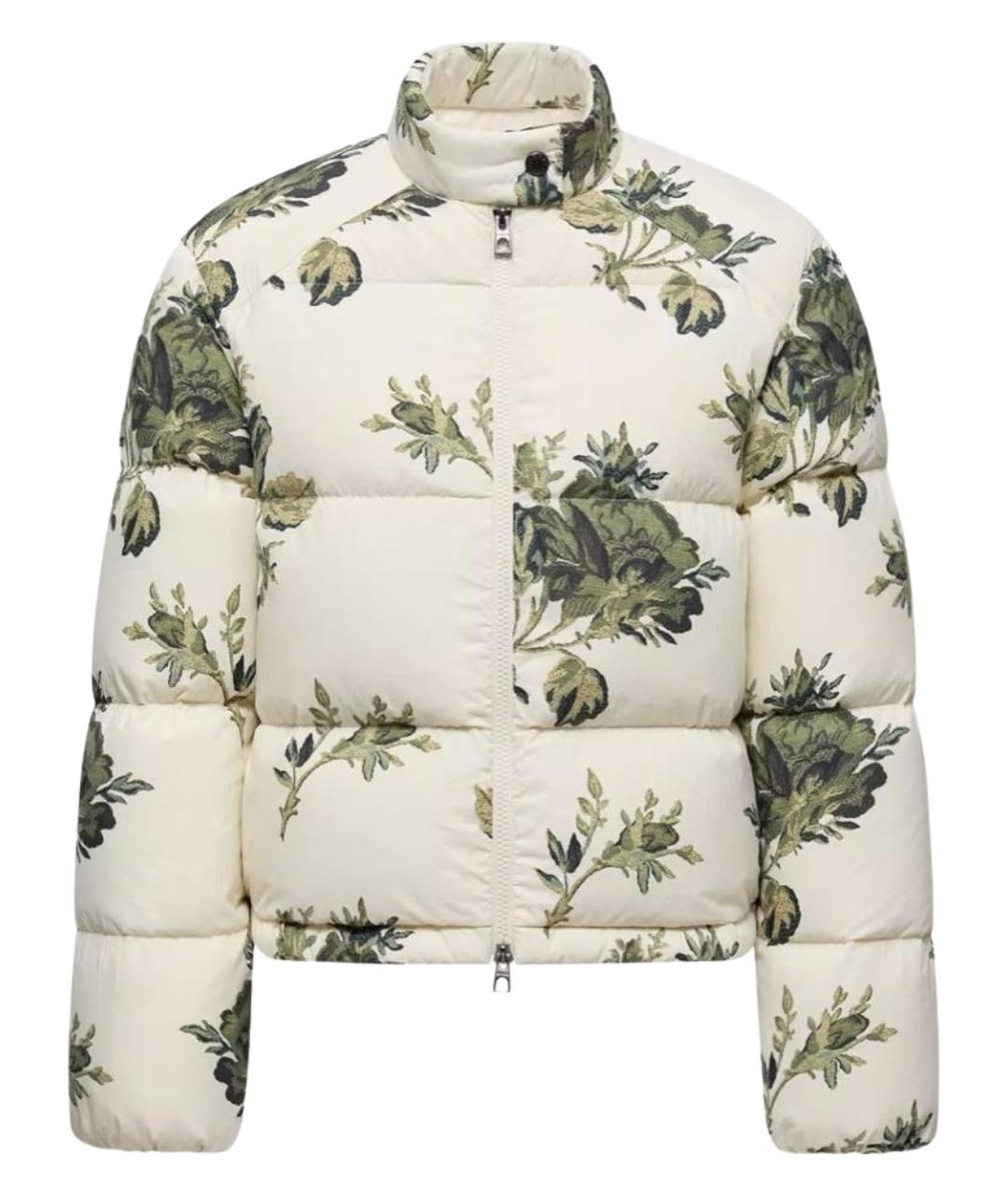 MONCLER Белый полиамидовый пуховик, фото 1