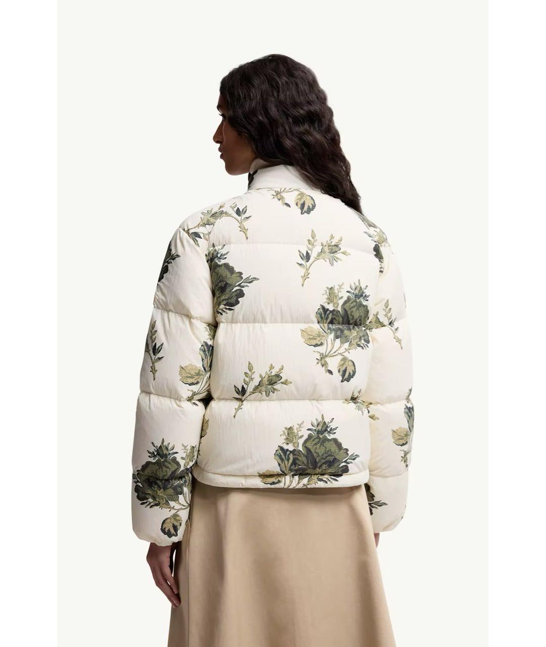 MONCLER Белый полиамидовый пуховик, фото 3