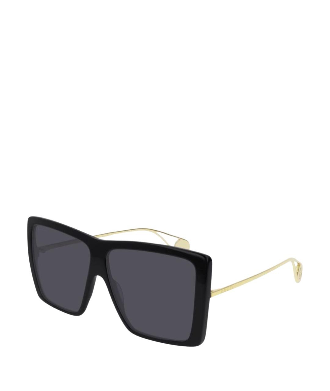 GUCCI Черные пластиковые солнцезащитные очки, фото 1