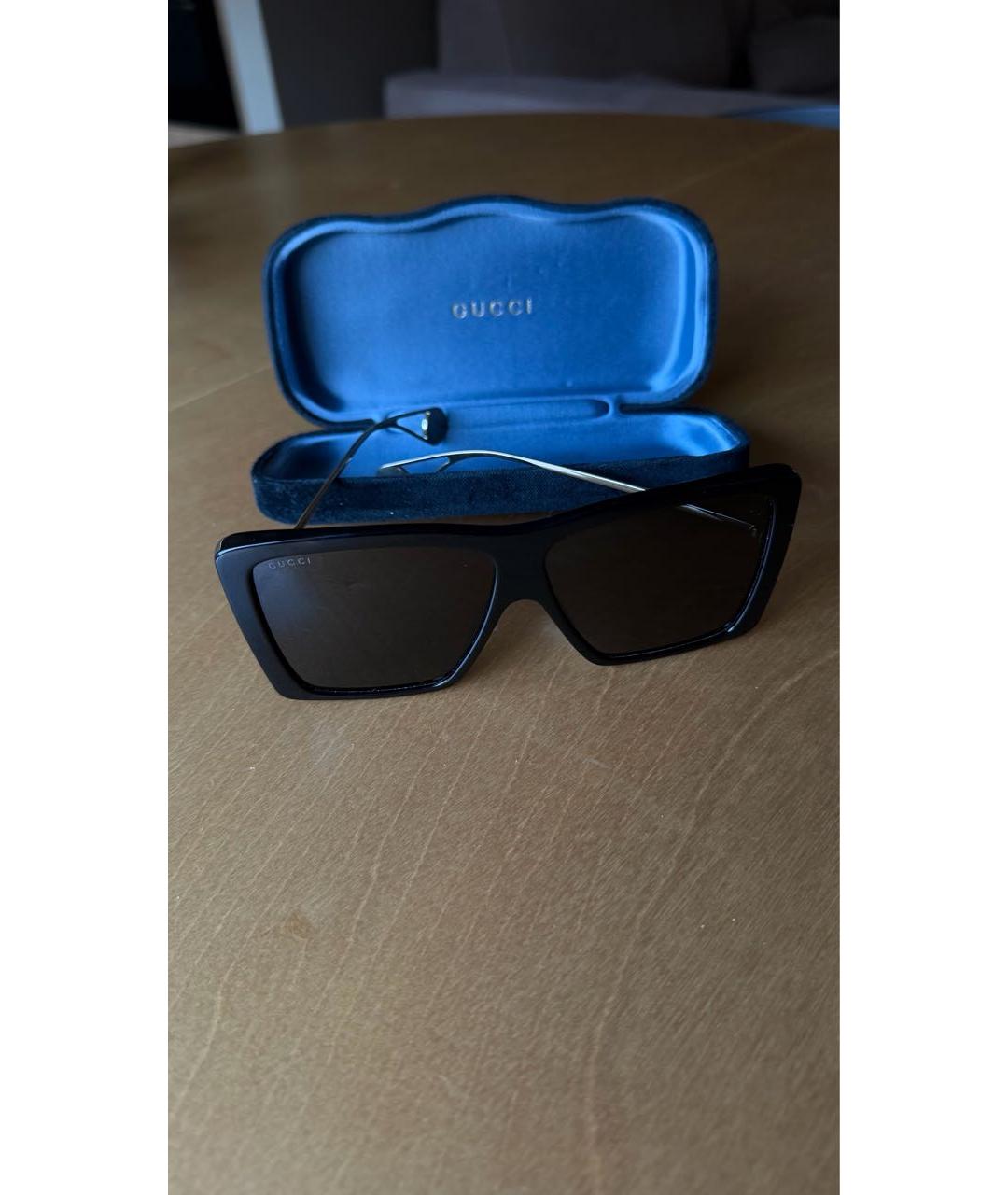 GUCCI Черные пластиковые солнцезащитные очки, фото 4