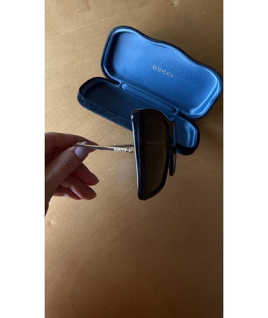 GUCCI Черные пластиковые солнцезащитные очки, фото 5