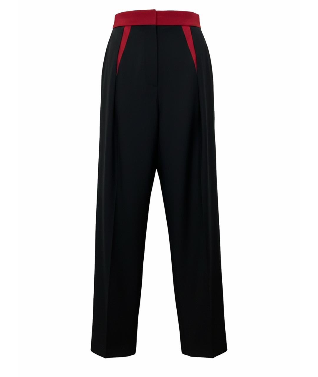 CELINE Черные шерстяные прямые брюки, фото 1