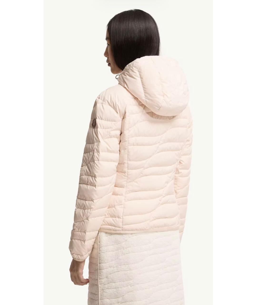 MONCLER Бежевая полиэстеровая куртка, фото 3