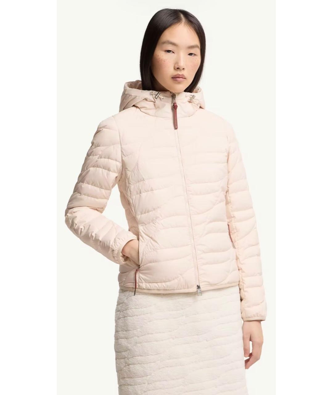 MONCLER Бежевая полиэстеровая куртка, фото 2