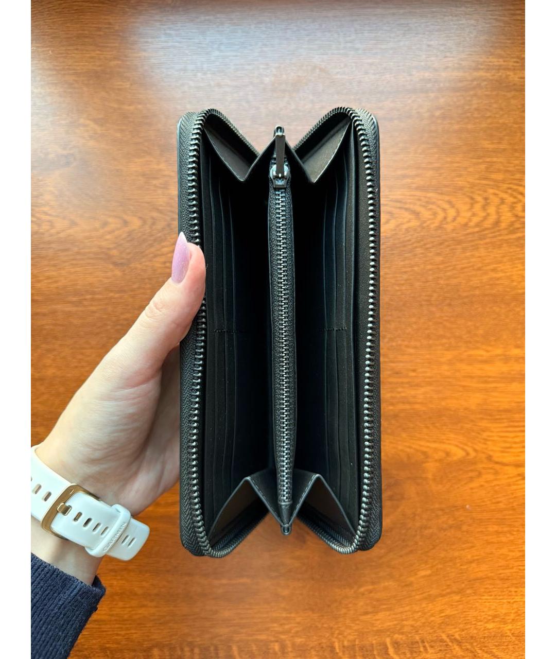 COACH Антрацитовый кошелек, фото 4