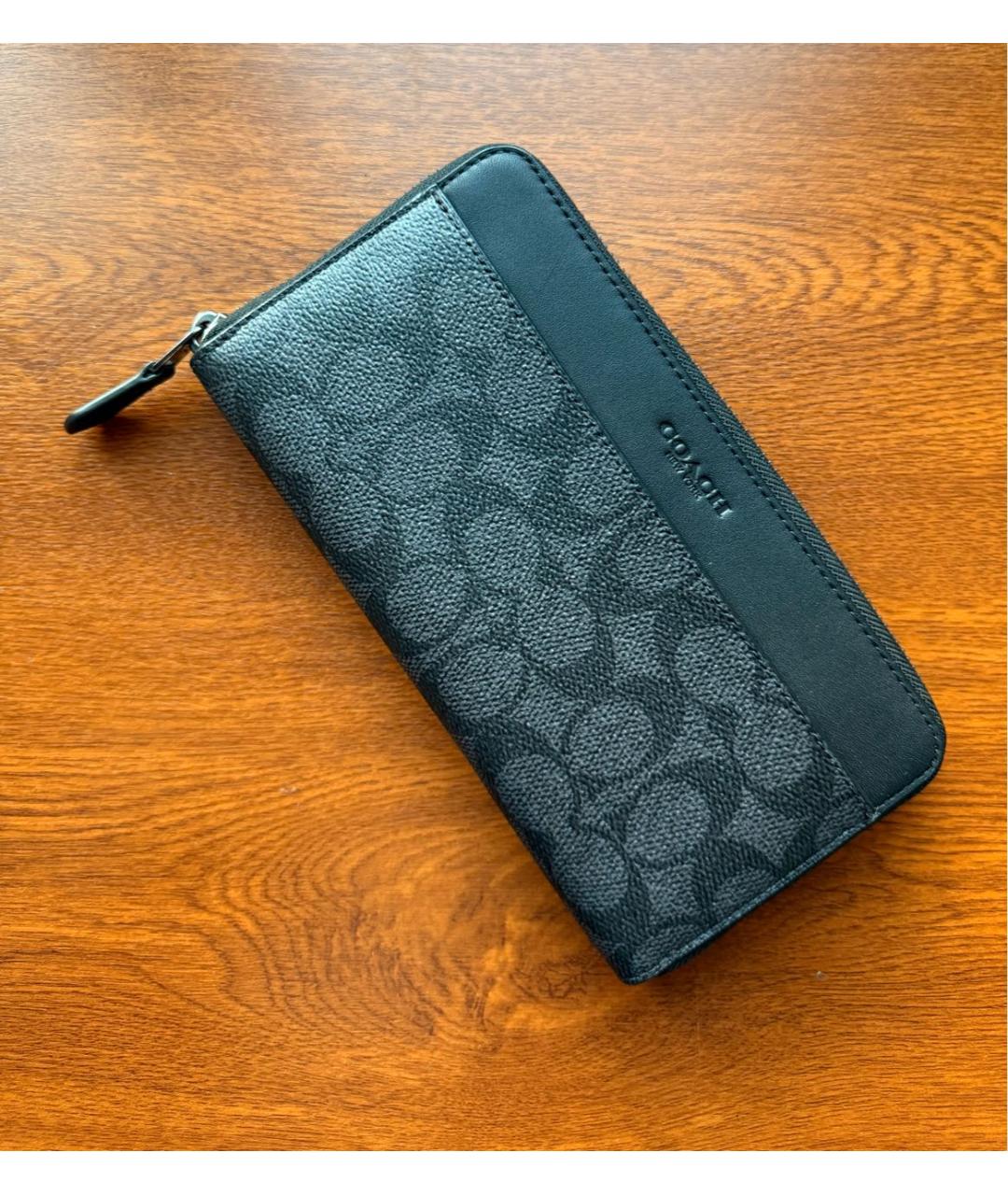 COACH Антрацитовый кошелек, фото 2