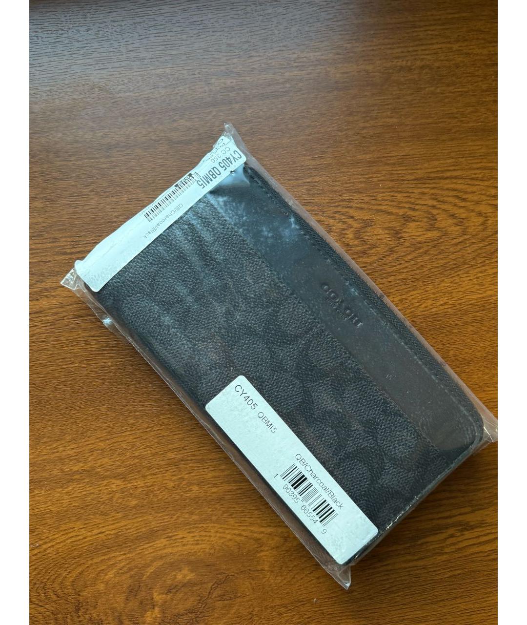 COACH Антрацитовый кошелек, фото 7