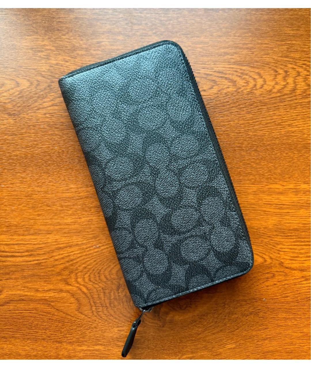 COACH Антрацитовый кошелек, фото 3