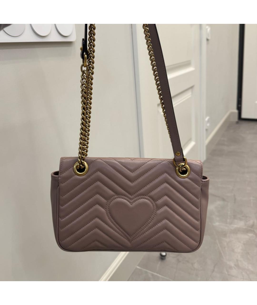 GUCCI Бежевая кожаная сумка через плечо, фото 3