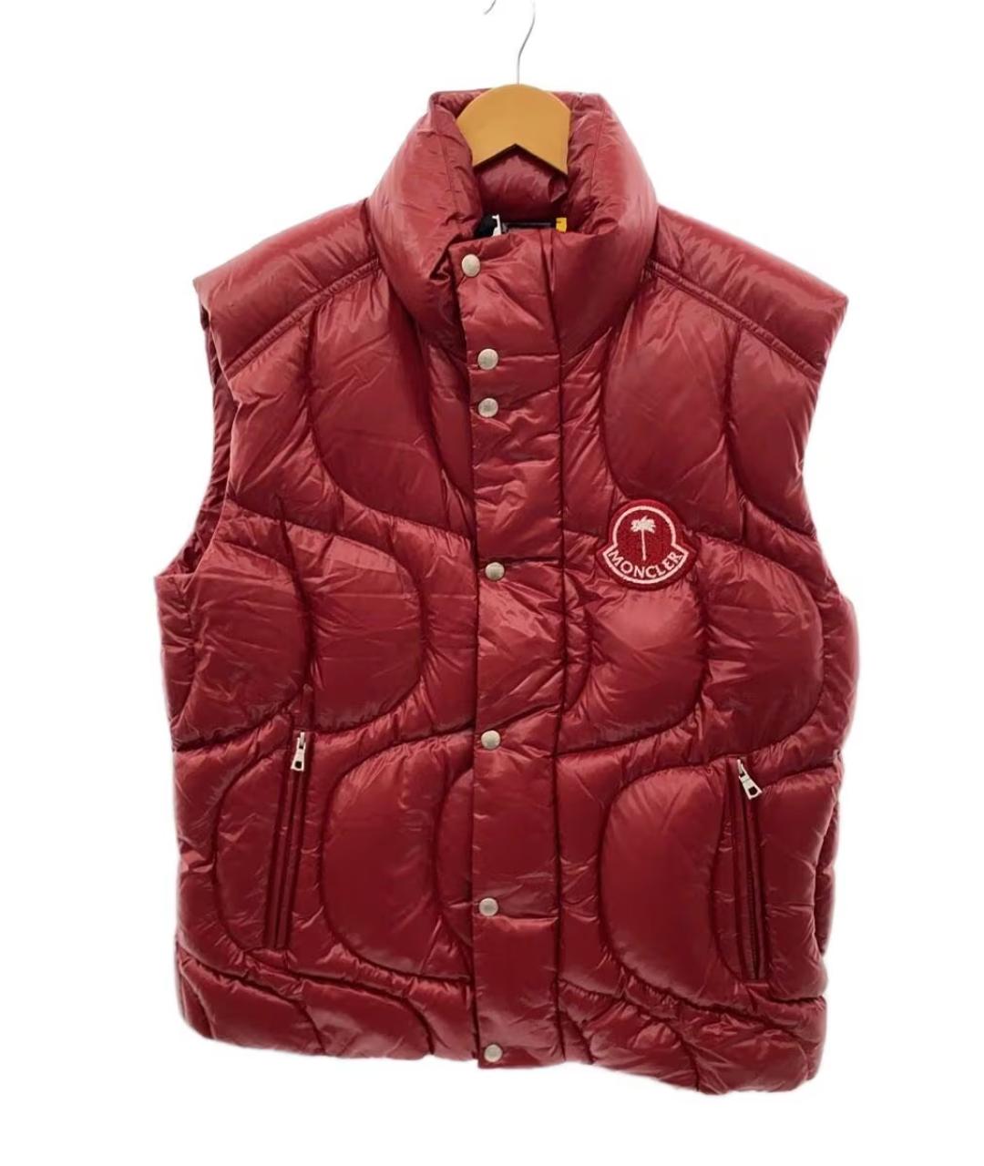 MONCLER Бордовый жилет, фото 4