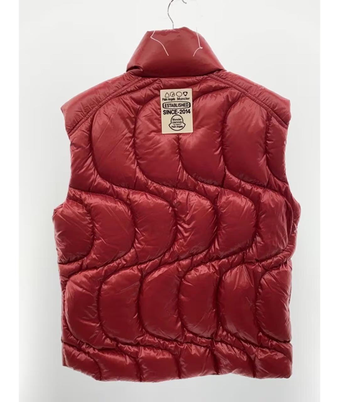 MONCLER Бордовый жилет, фото 2