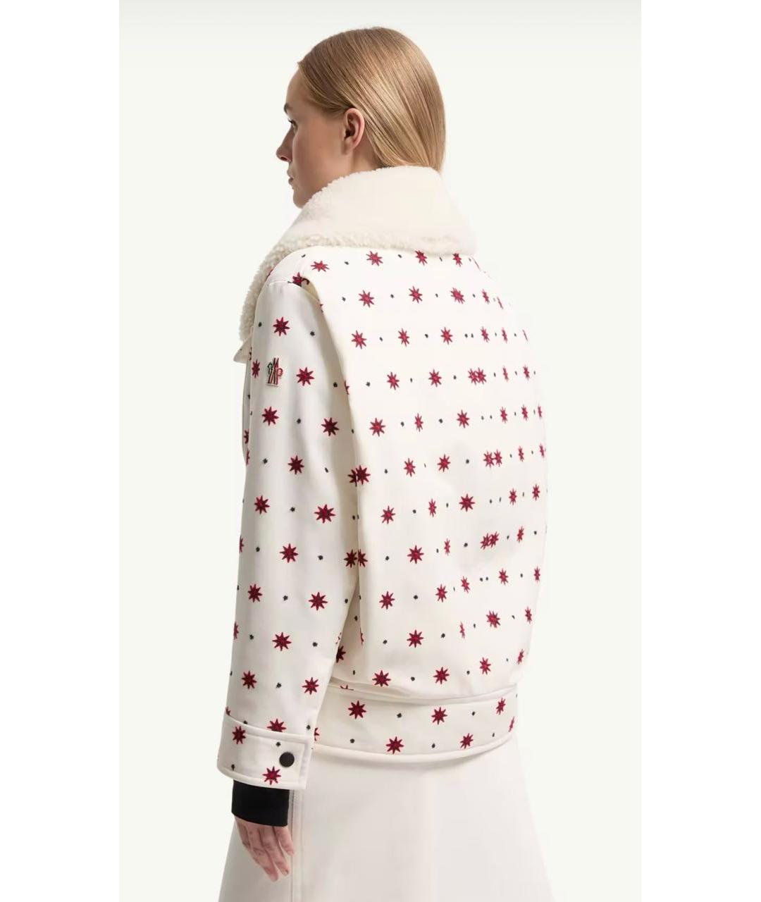 MONCLER Белый полиамидовый пуховик, фото 3