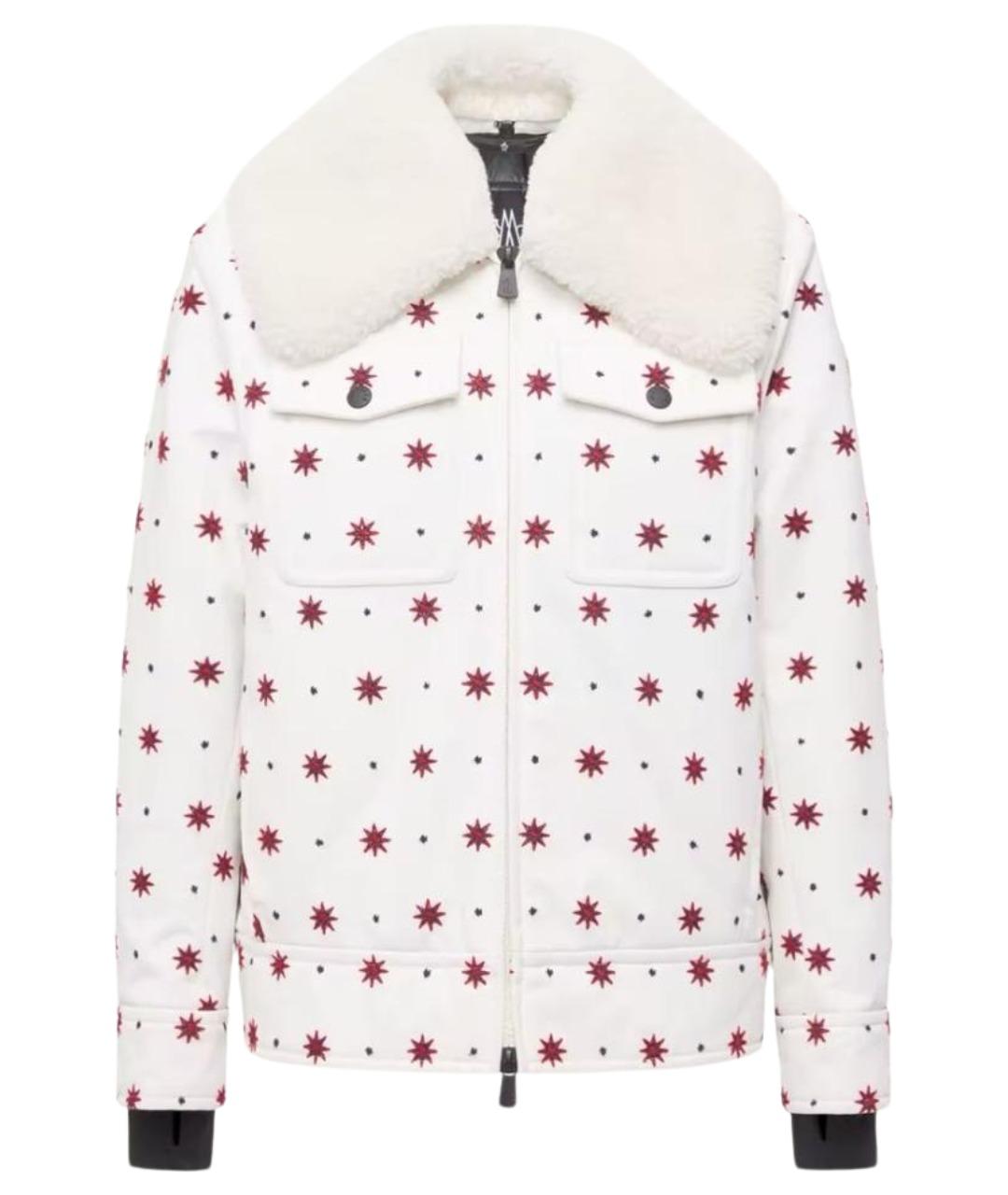 MONCLER Белый полиамидовый пуховик, фото 1