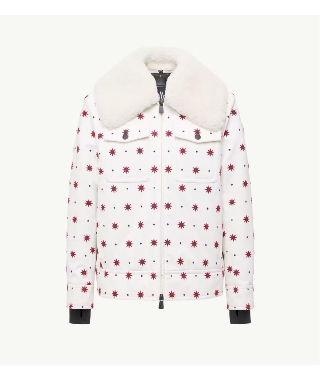 MONCLER Белый полиамидовый пуховик, фото 5