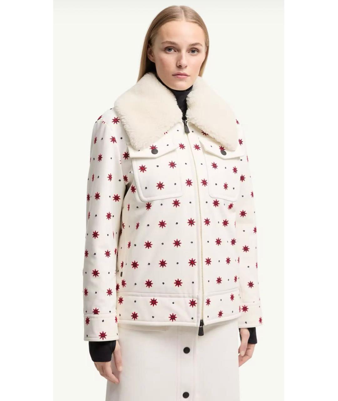 MONCLER Белый полиамидовый пуховик, фото 2