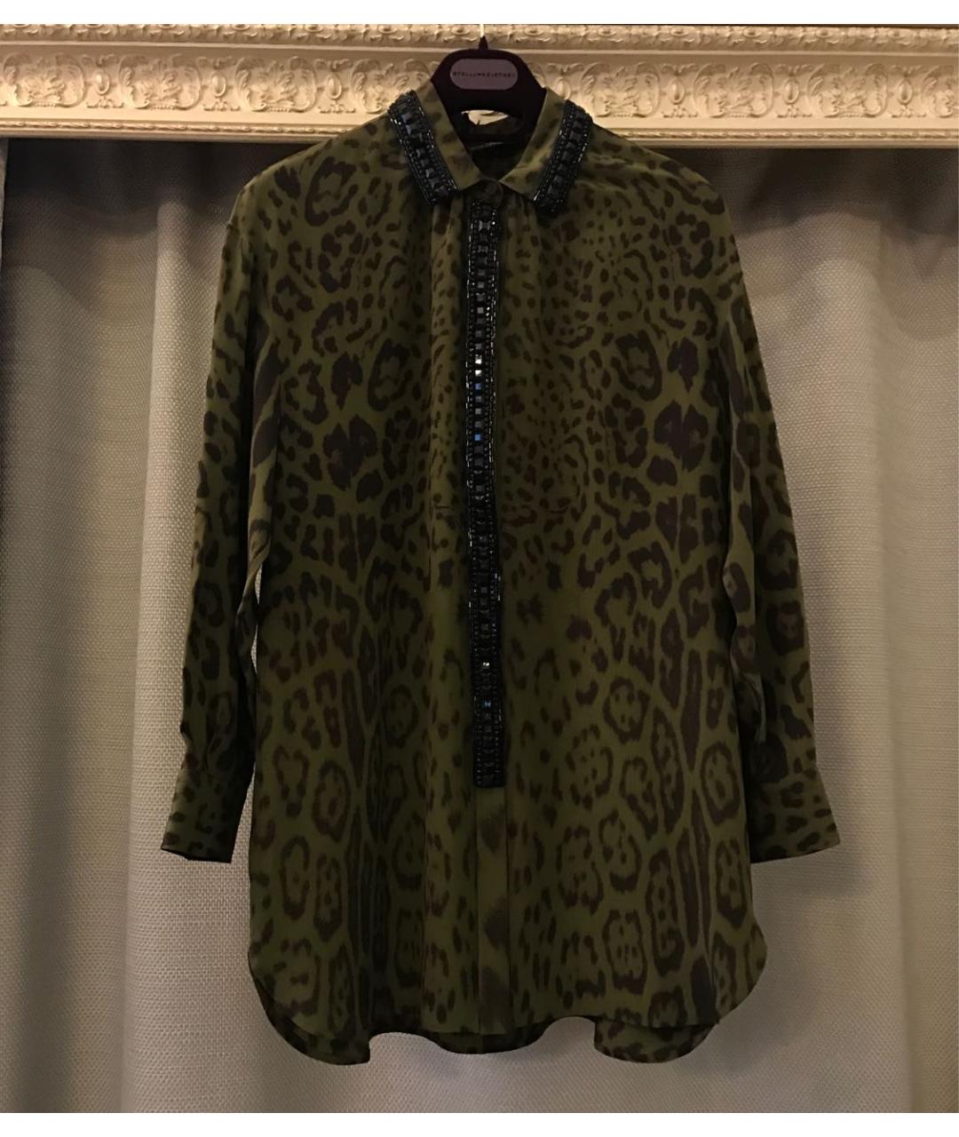 ROBERTO CAVALLI Хаки шелковая блузы, фото 5