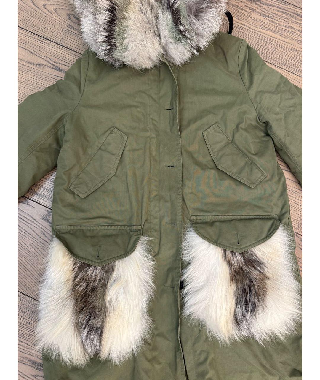 ERMANNO SCERVINO Зеленая хлопковая парка, фото 3