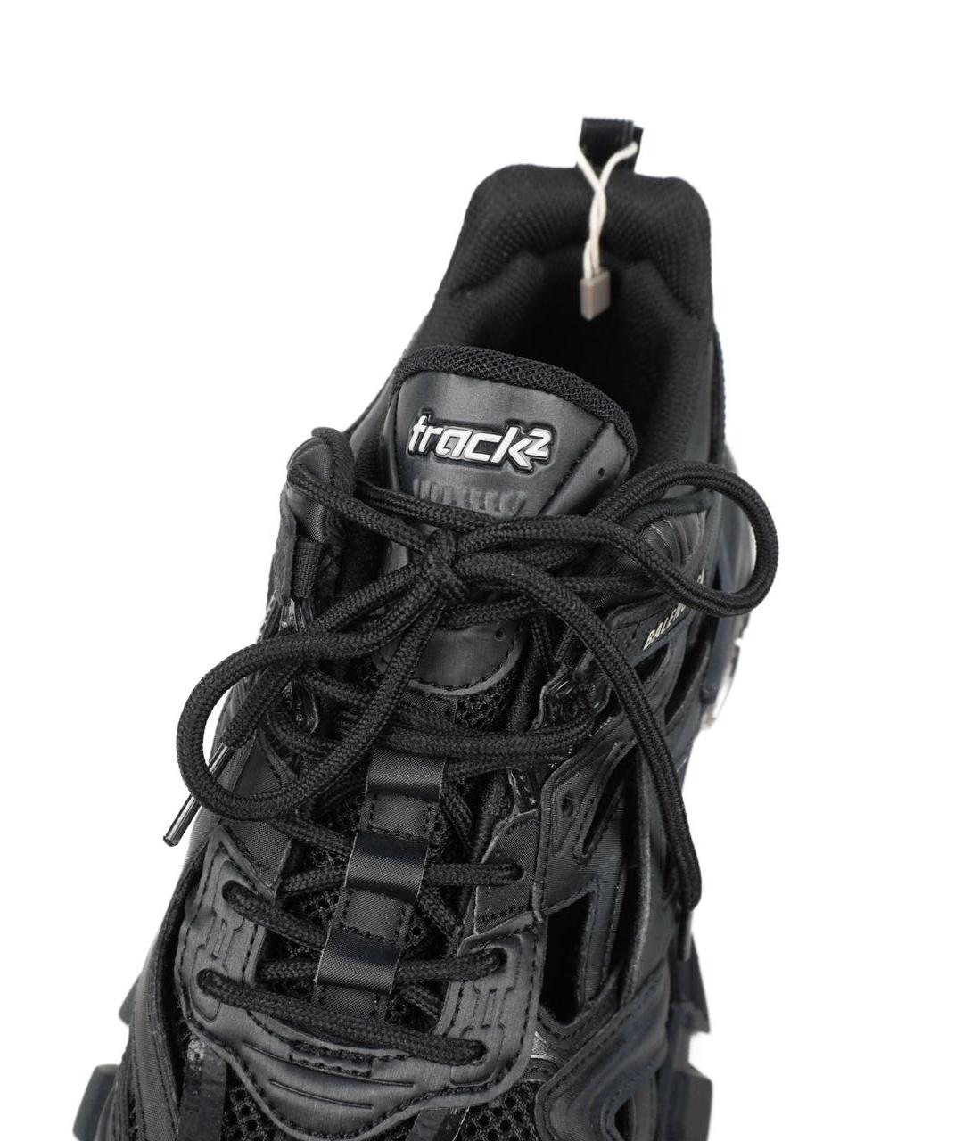 BALENCIAGA Черные кожаные низкие кроссовки / кеды, фото 6