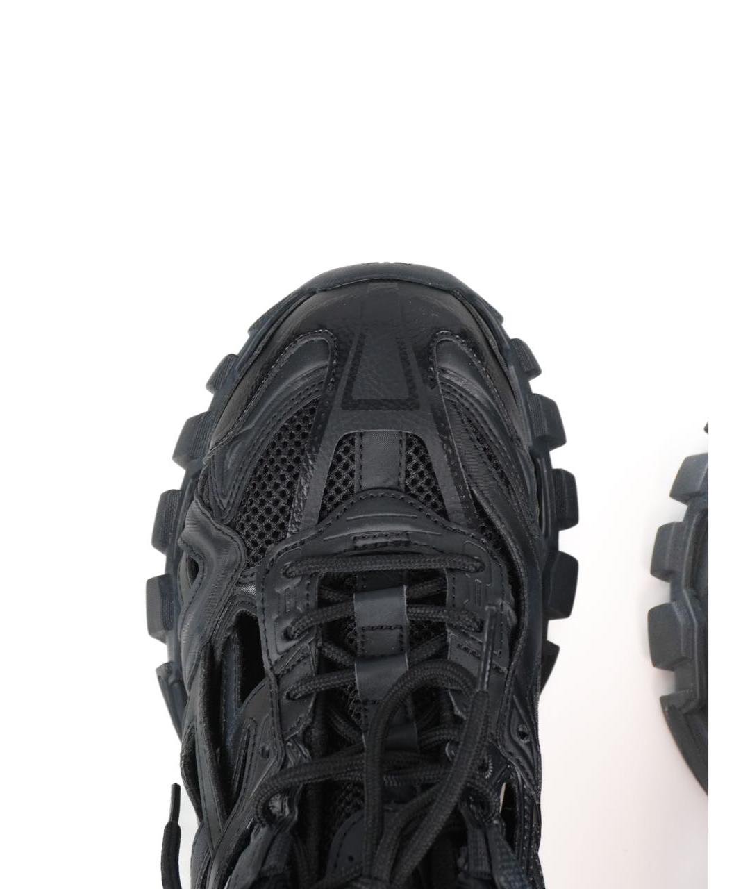 BALENCIAGA Черные кожаные низкие кроссовки / кеды, фото 5