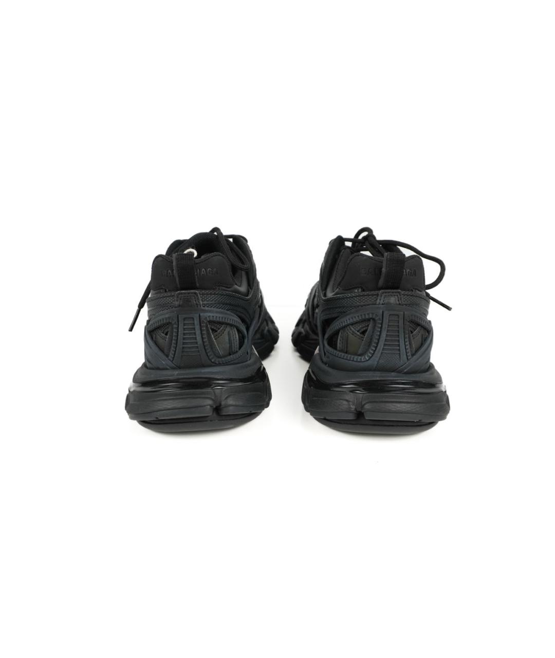 BALENCIAGA Черные кожаные низкие кроссовки / кеды, фото 3